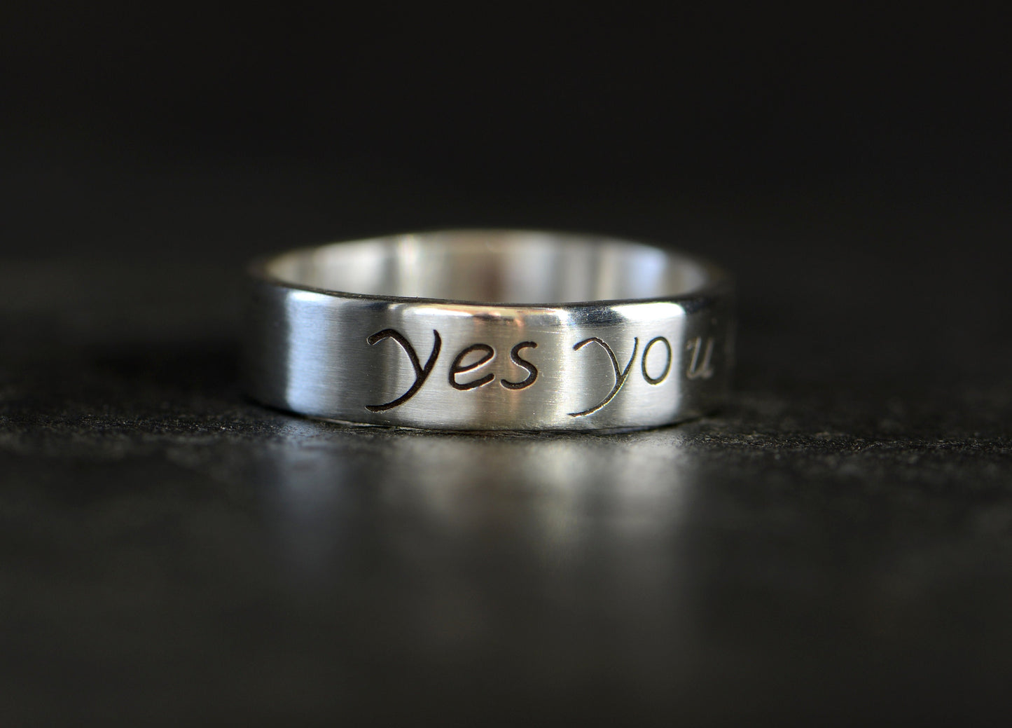 Yes You Can Inspirational Sterling Silver Ring