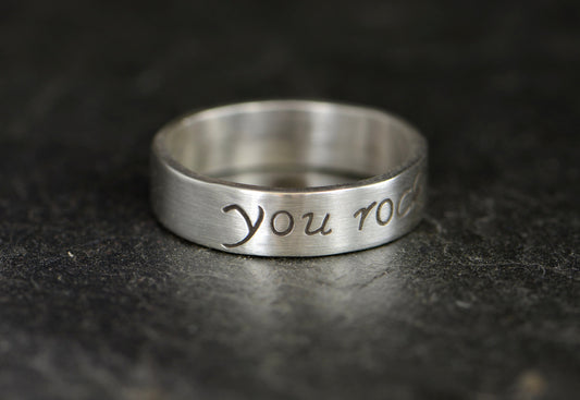 You Rock Sterling Silver Ring for Inspiration