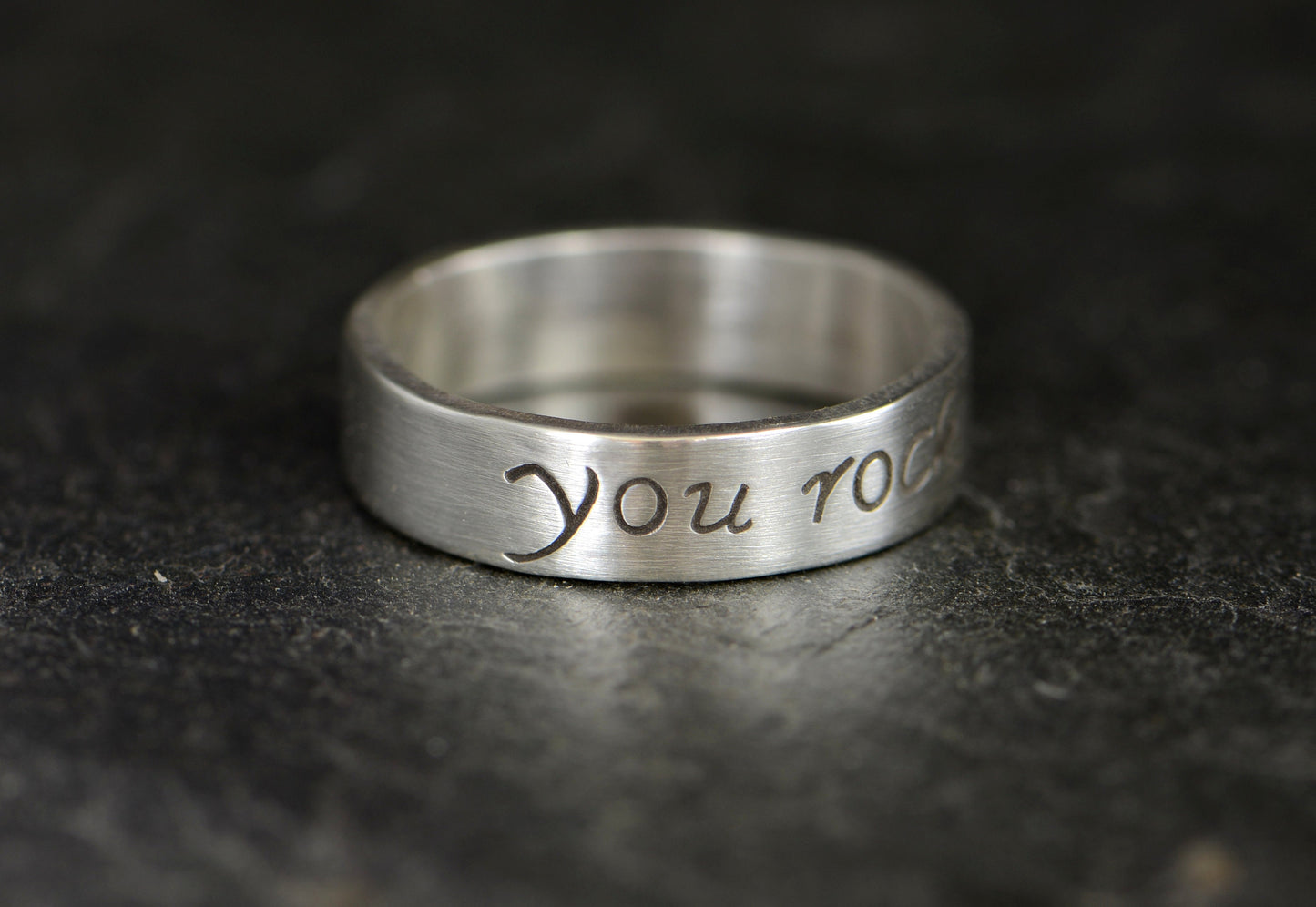 Sterling silver ring with you rock - also for silver 25th anniversary or graduation gifts