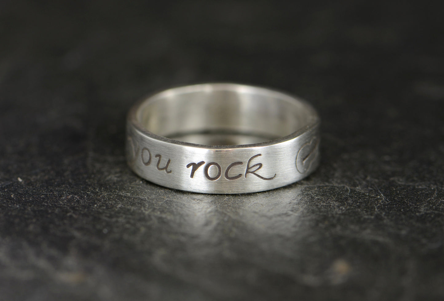 Sterling silver ring with you rock - also for silver 25th anniversary or graduation gifts