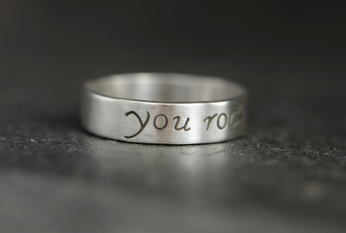 Sterling silver ring with you rock - also for silver 25th anniversary or graduation gifts