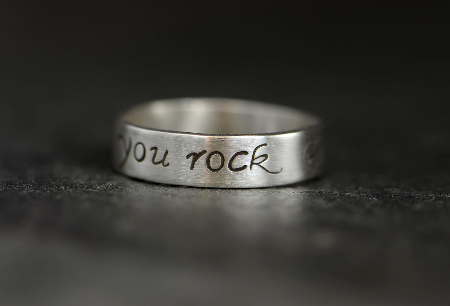 Sterling silver ring with you rock - also for silver 25th anniversary or graduation gifts