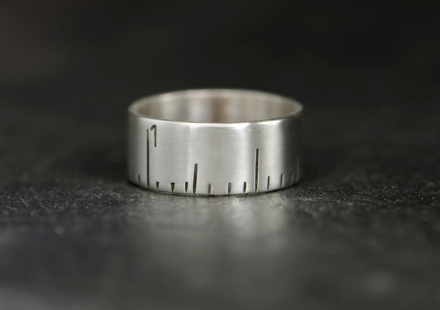 Ruler Design Sterling Silver Ring