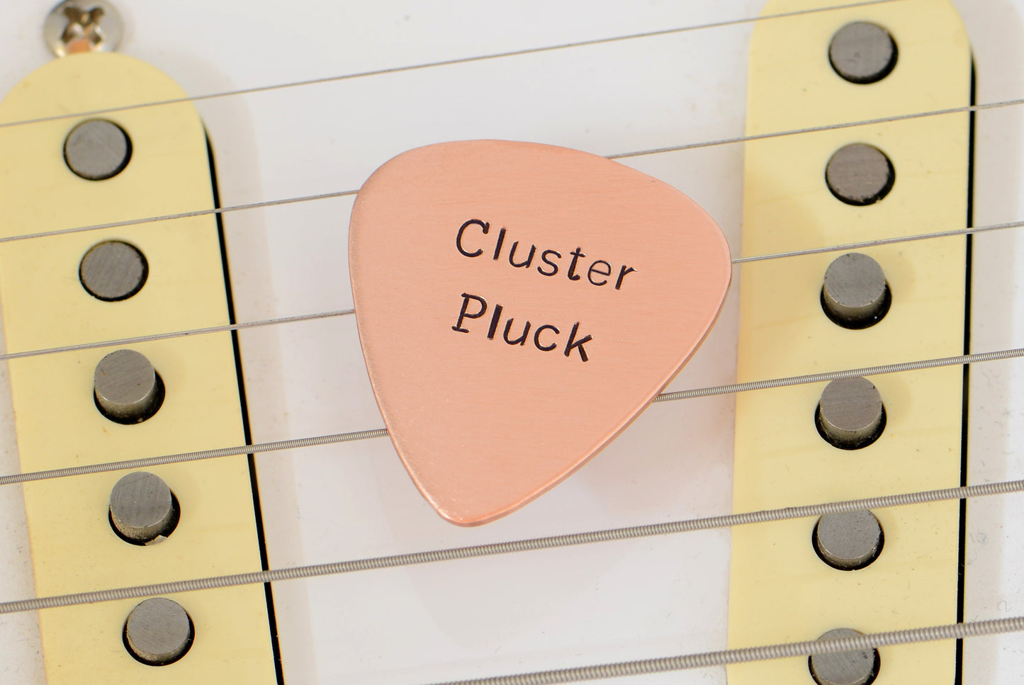 Cluster Pluck Guitar Pick for the Befuddled Guitarist in Copper