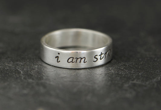 I am strong sterling silver ring