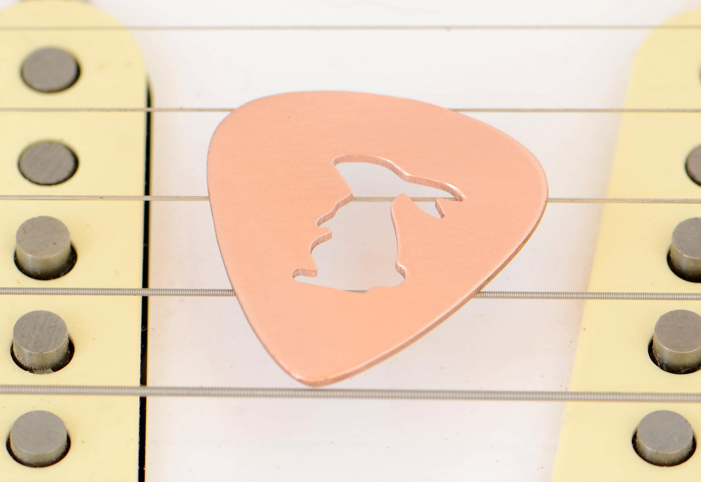 Copper Guitar Pick with Rabbit Theme