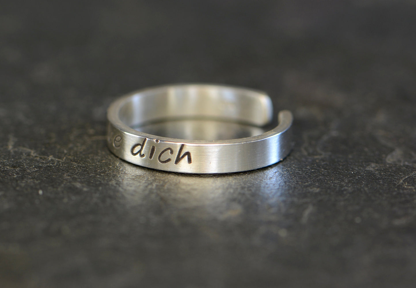 Ich liebe Dich Sterling Silver Toe Ring engineered with German Precision