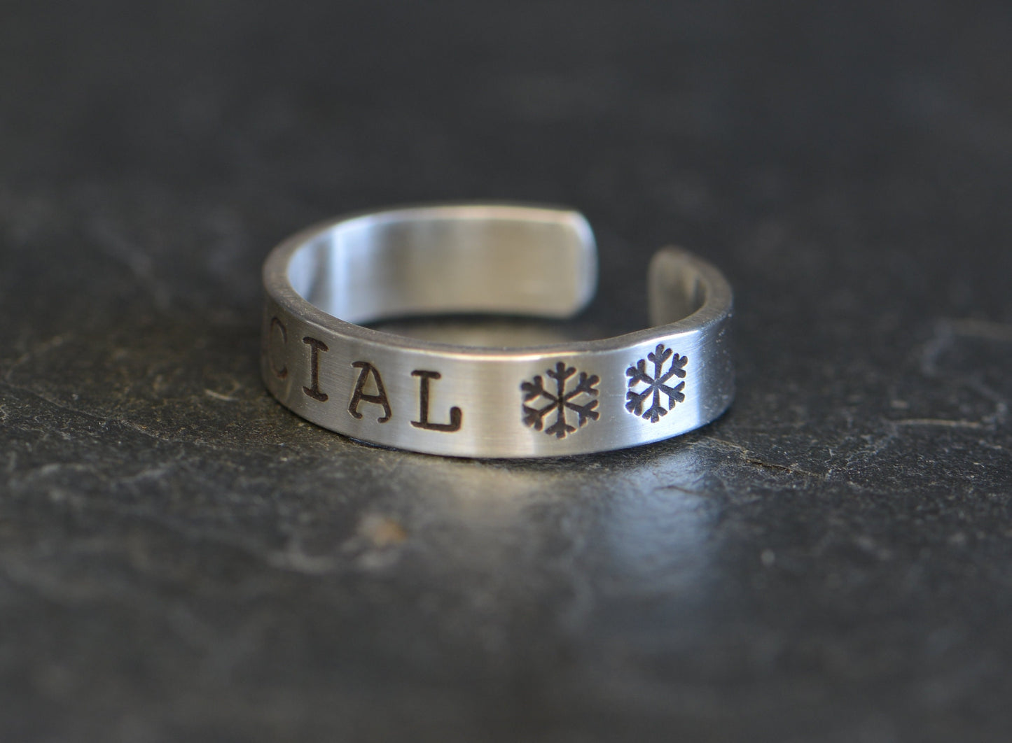 Special Snowflake Toe Ring handcrafted in Sterling Silver