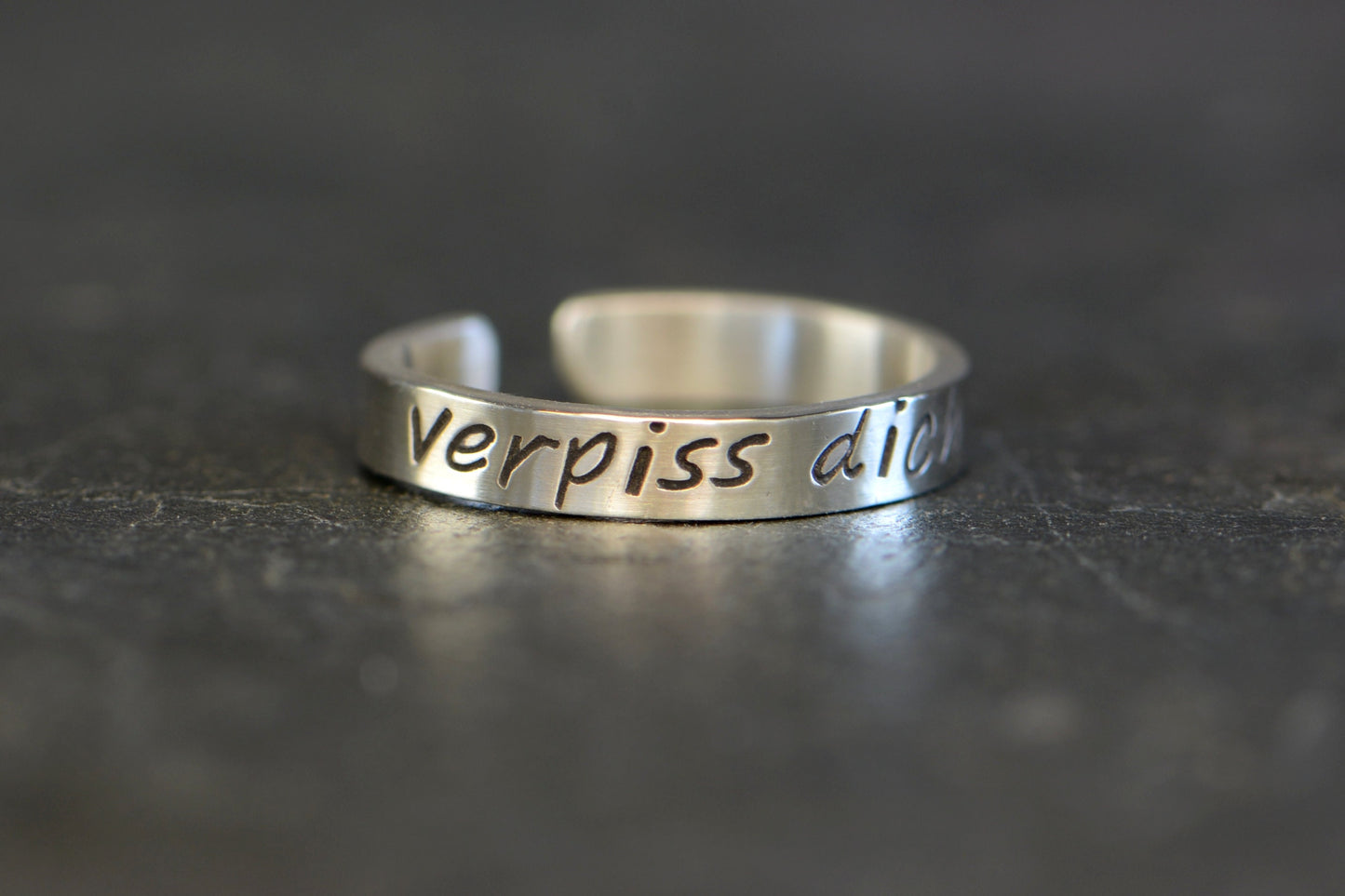 Verpiss Dich Toe Ring in Sterling Silver – Go “Piss Off" German Ring