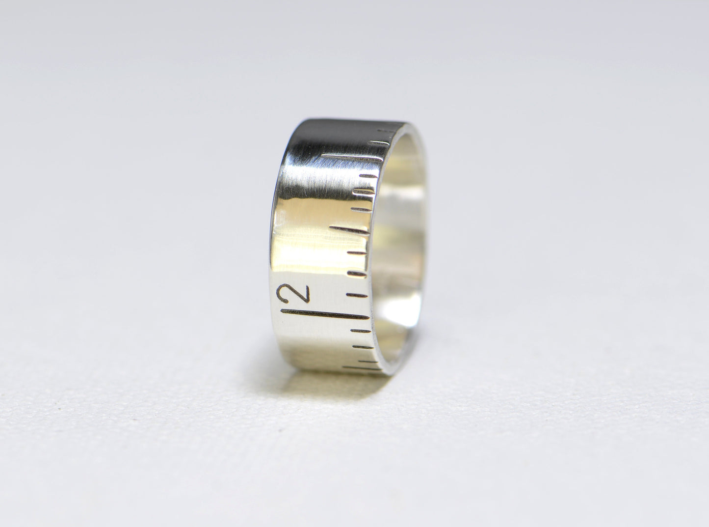 Ruler Design Sterling Silver Ring