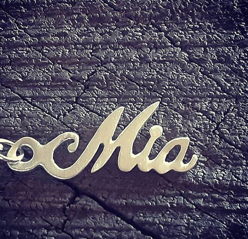 Personalized name sterling silver necklace
