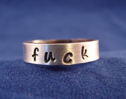 F'ck You Sterling Silver Ring