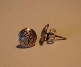 Wild Paw Stud Earrings in Sterling Silver, NiciArt 