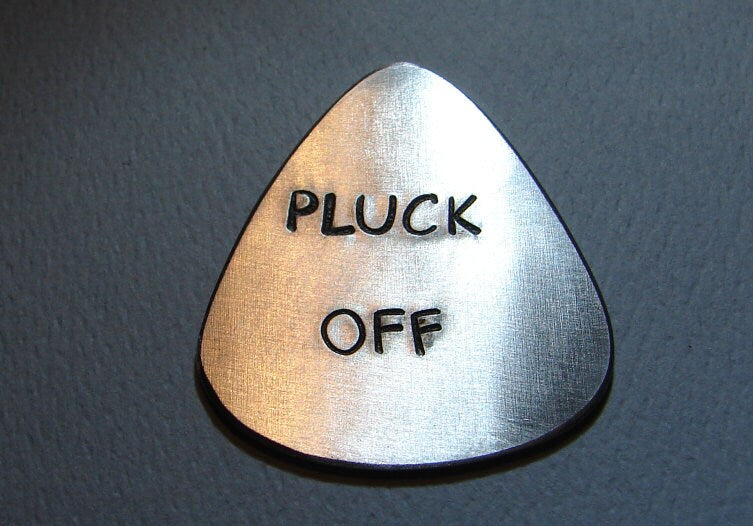 Pluck Off Guitar Pick Handmade from Aluminum