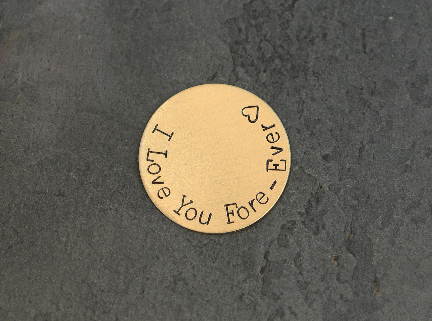 Golf ball marker for 8th and bronze anniversaries