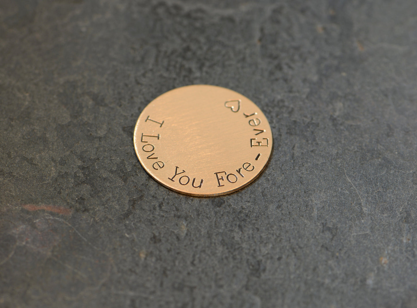 Golf ball marker for 8th and bronze anniversaries