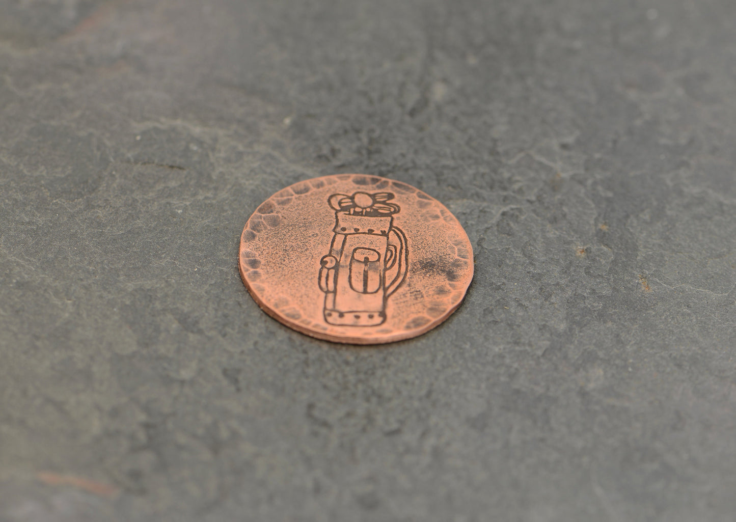 Golf Ball Marker for the Serious Golfer in Copper