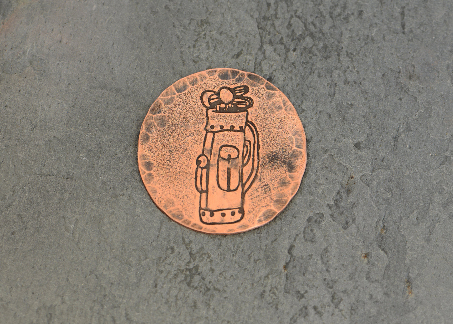Golf Ball Marker for the Serious Golfer in Copper