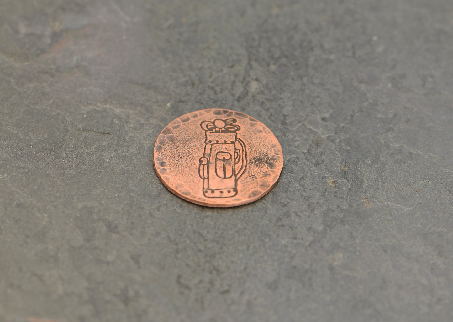 Golf Ball Marker for the Serious Golfer in Copper