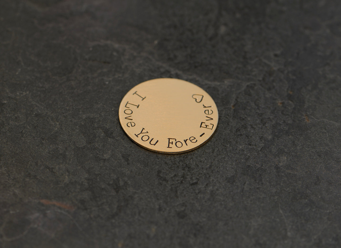 Golf ball marker for 8th and bronze anniversaries
