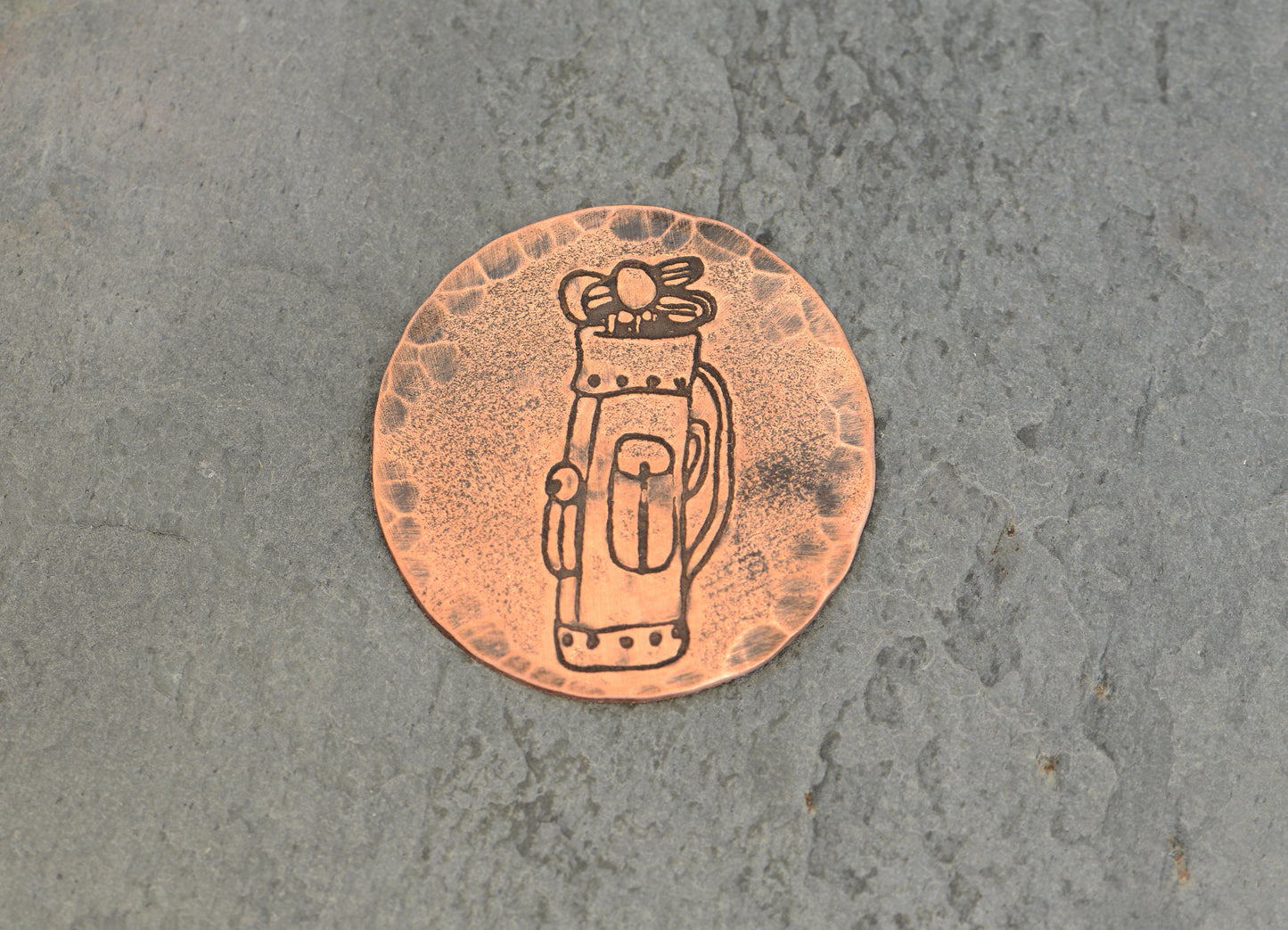 Golf Ball Marker for the Serious Golfer in Copper