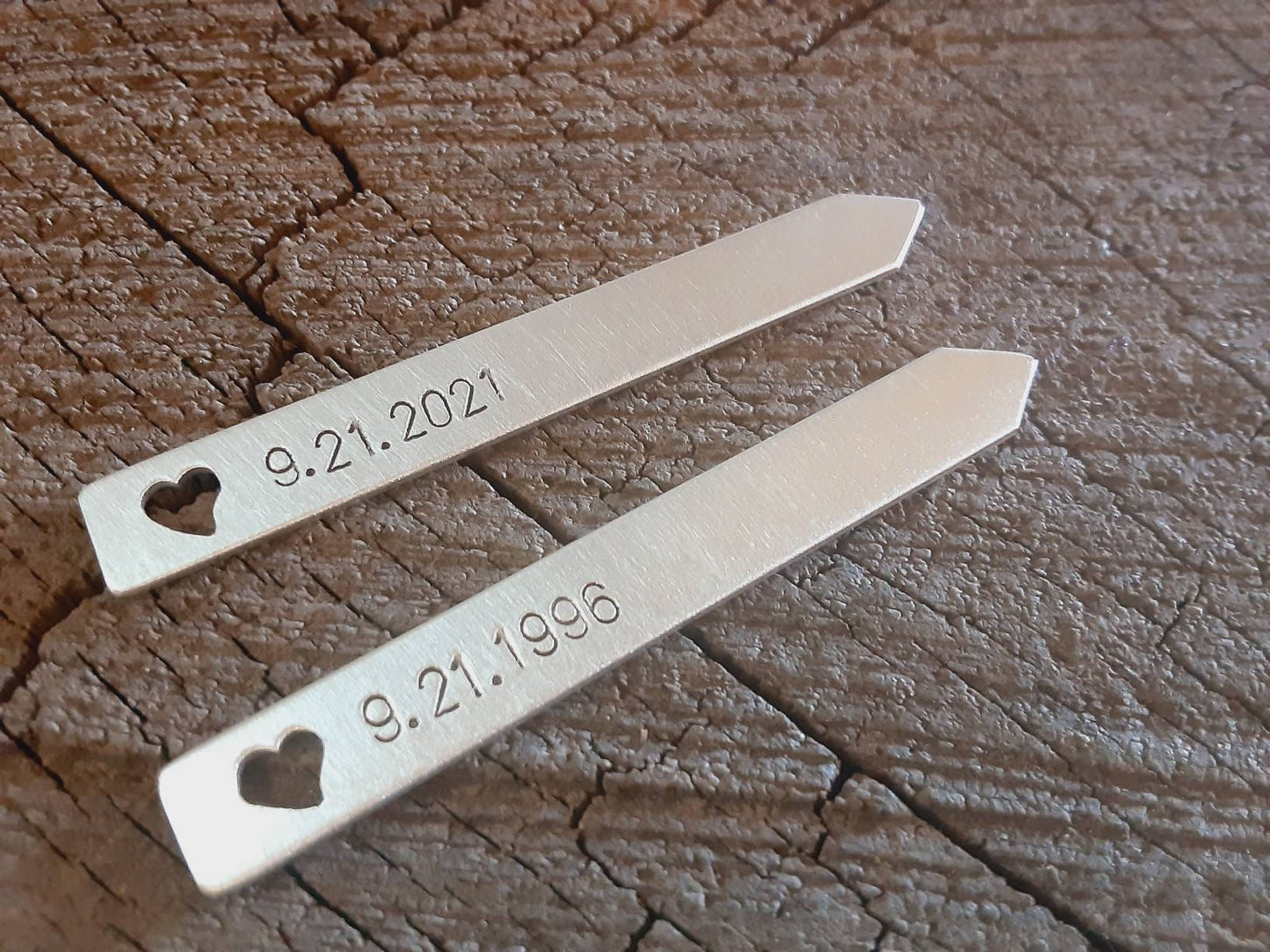 Sterling silver collar stays - great for silver 25th anniversary gift ideas
