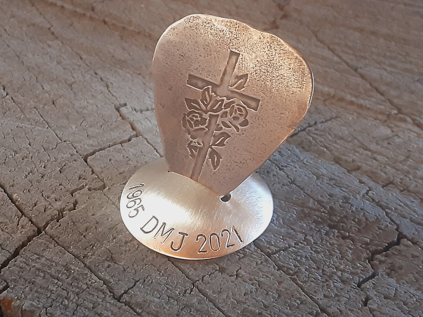 Memorial bronze guitar pick with stand  - sympathy gift