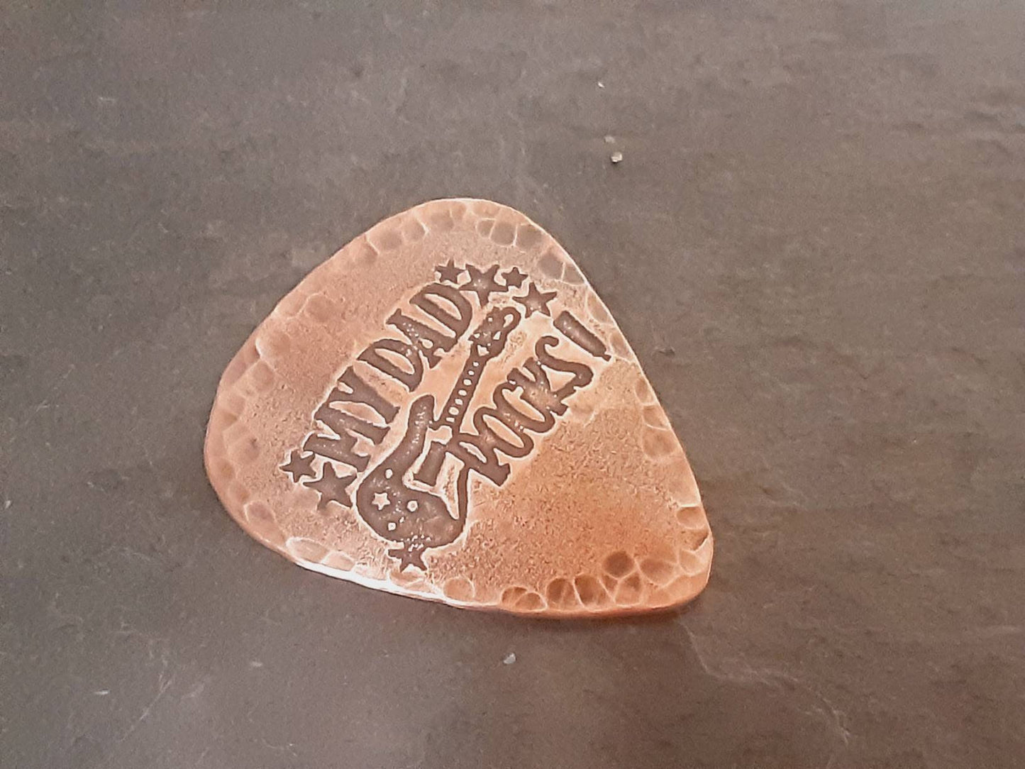 Copper Guitar Pick with Stand