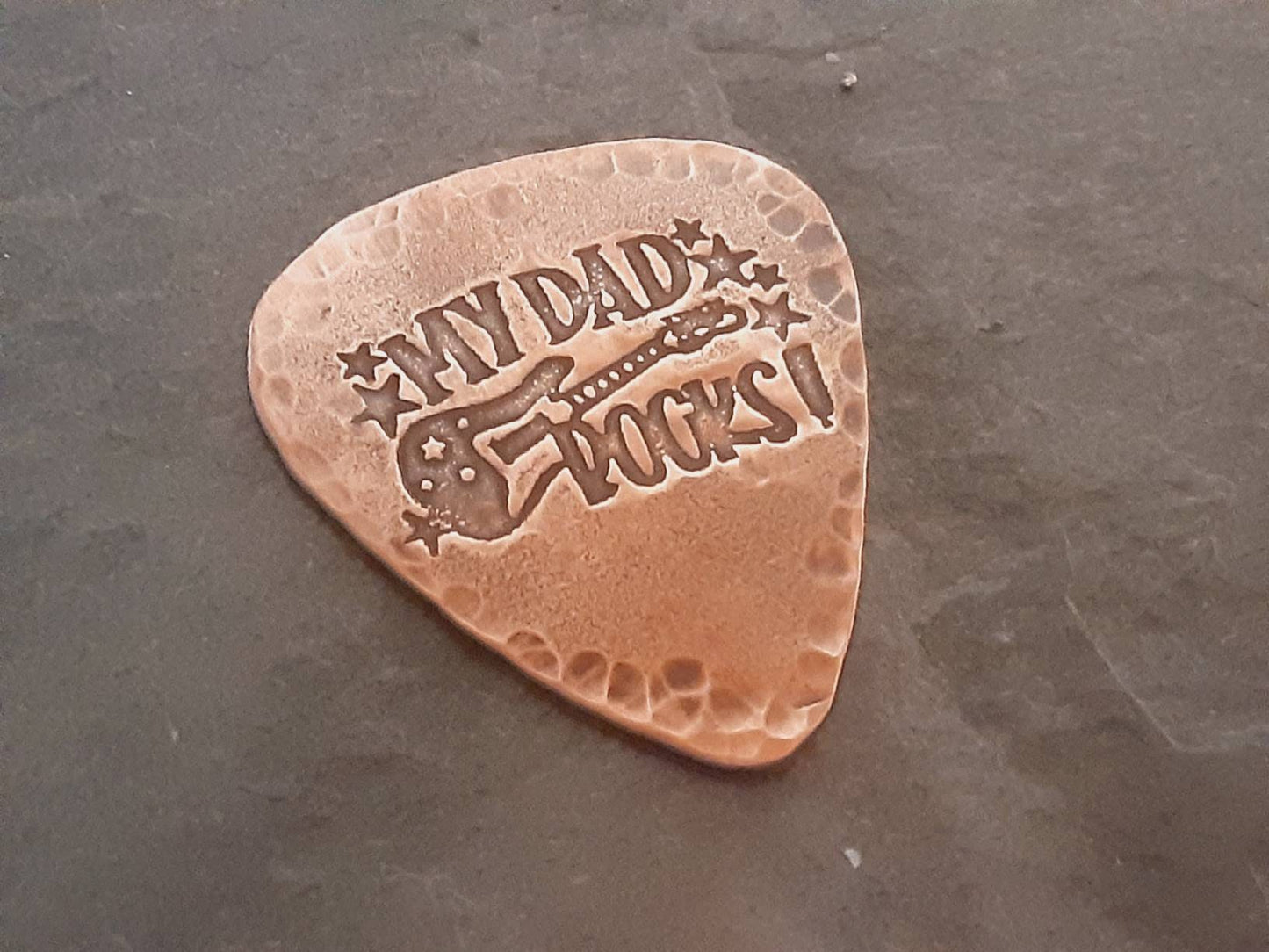 Copper Guitar Pick with Stand