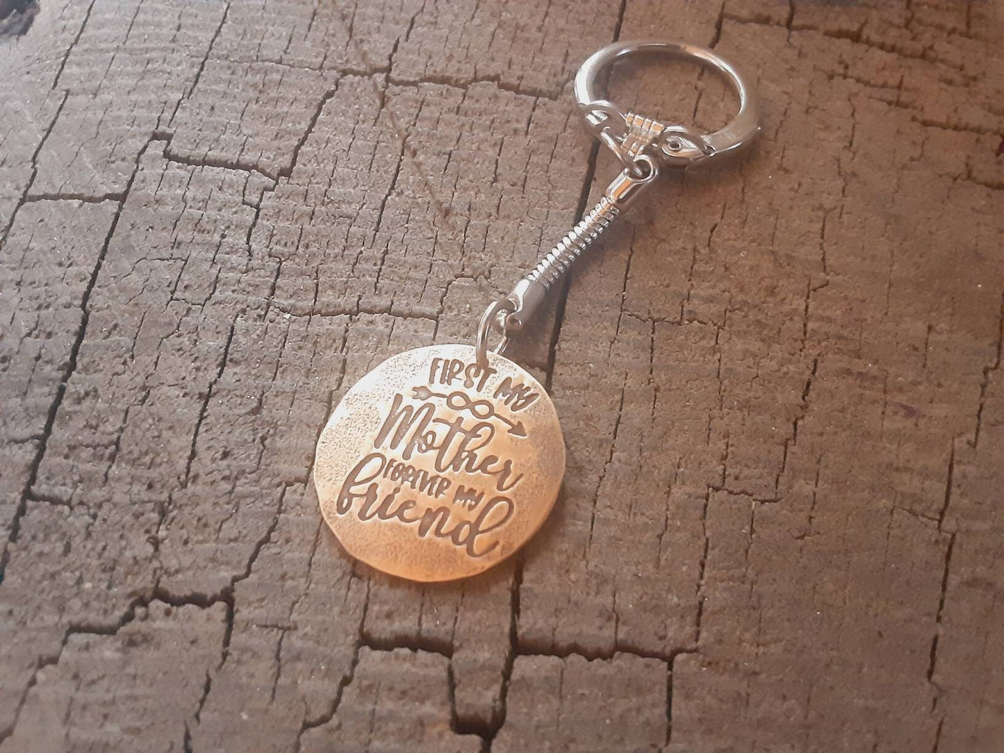 Lottery scratcher keychain in bronze for moms