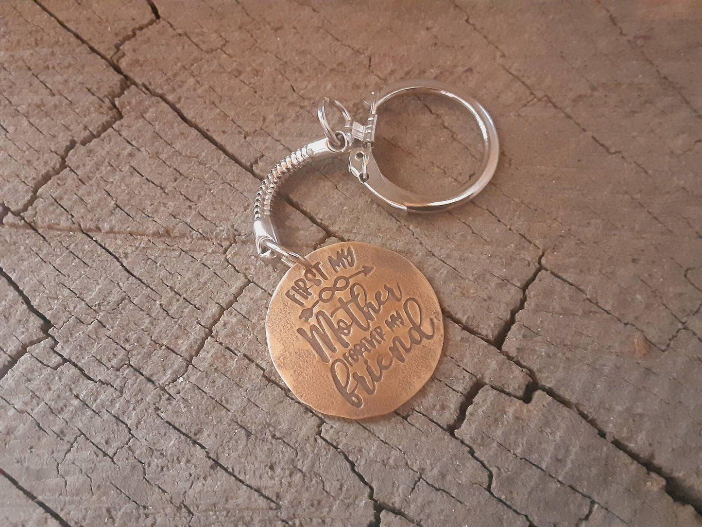 Lottery scratcher keychain in bronze for moms