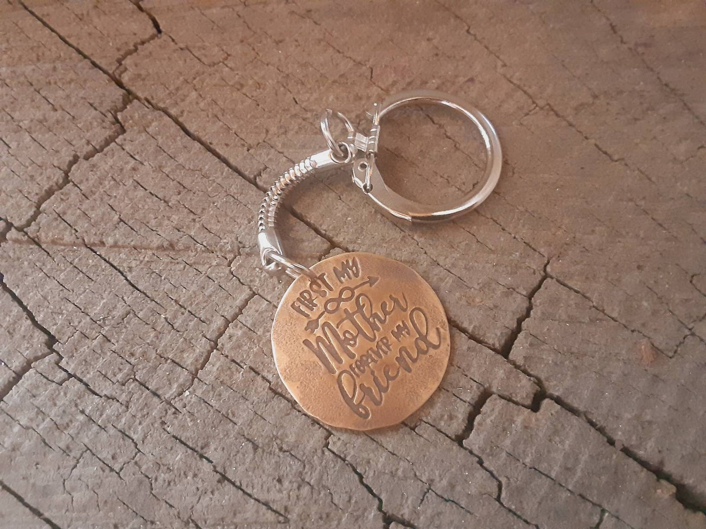 Lottery scratcher keychain in bronze for moms
