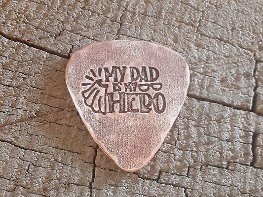 Copper guitar pick for dad and Fathers day