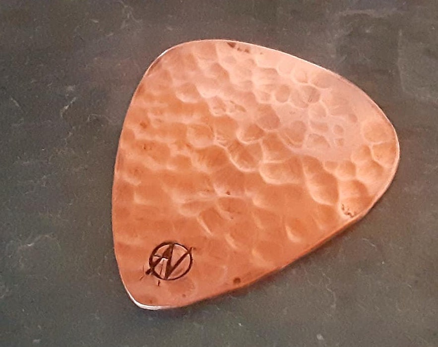 Copper Guitar Pick with Stand