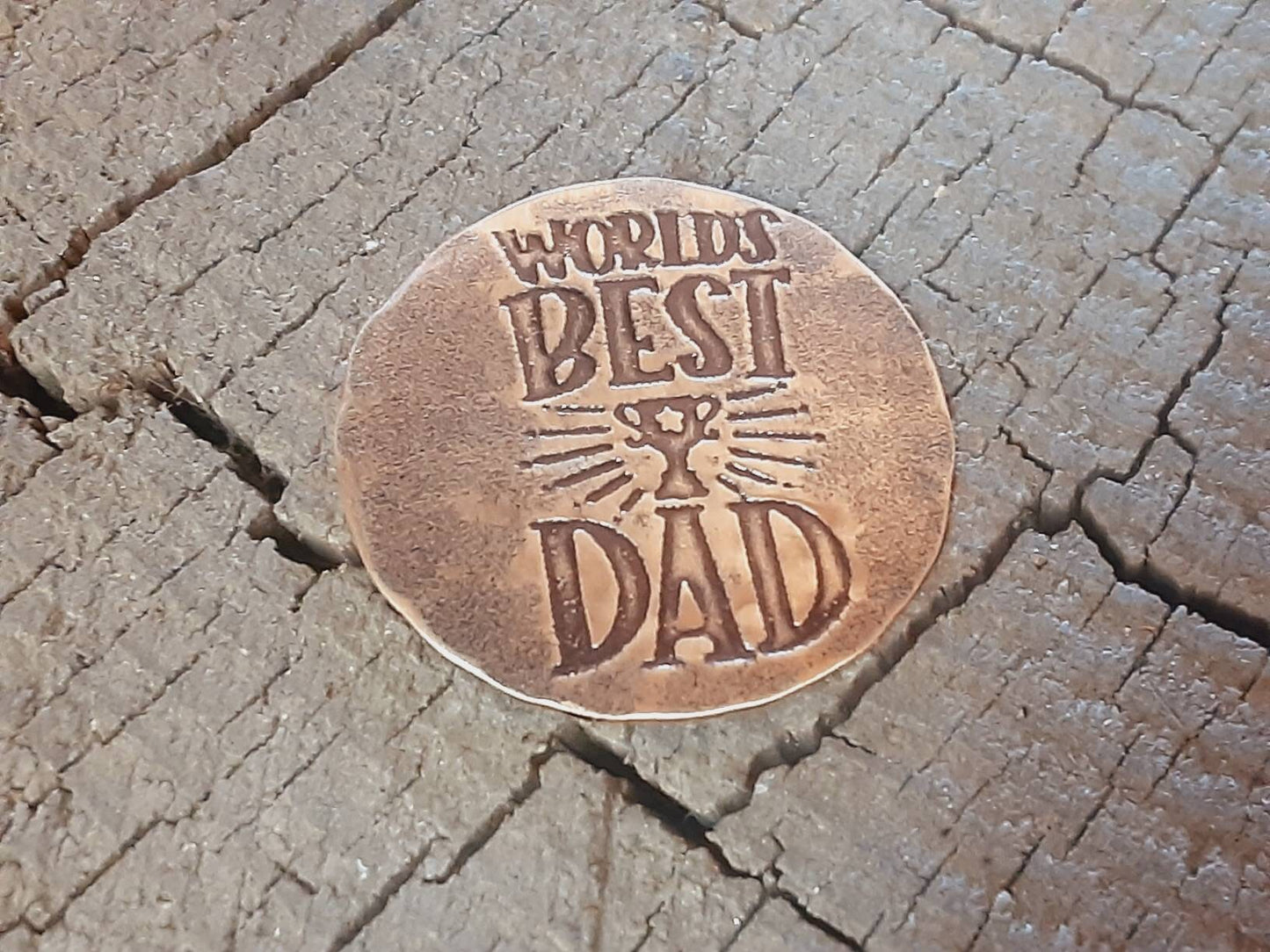 Golf ball marker in bronze for dad