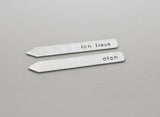 Ich liebe dich sterling silver collar stays with I love you in German, NiciArt 