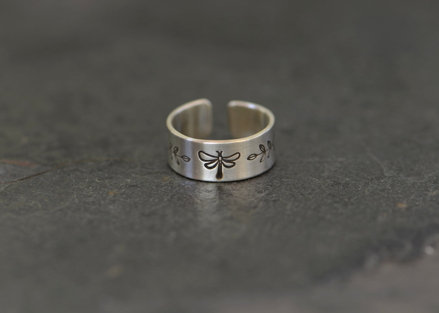 Dragonfly sterling silver toe ring