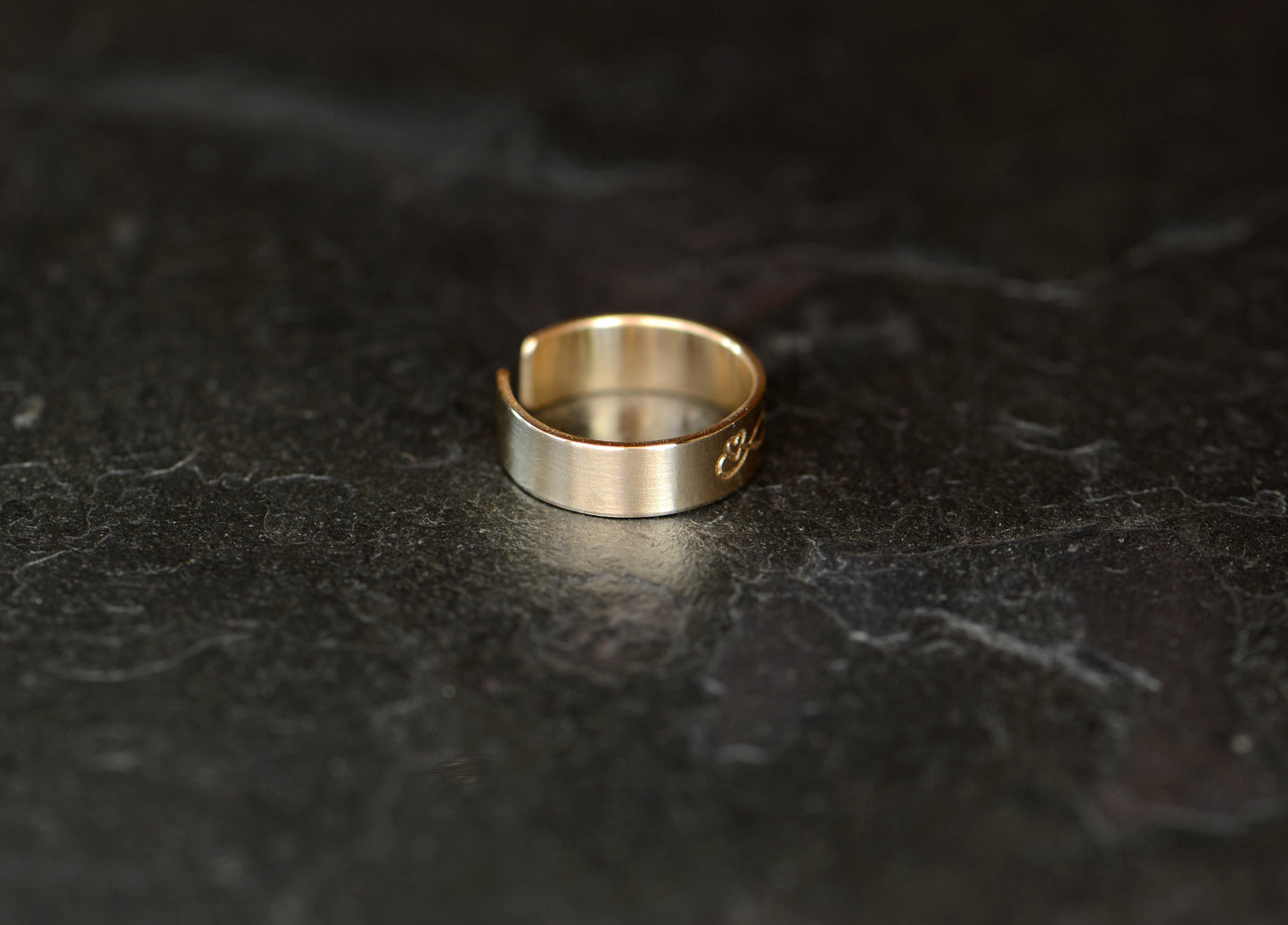 Solid 14 k gold infinity with heart toe ring or pinky and midi ring