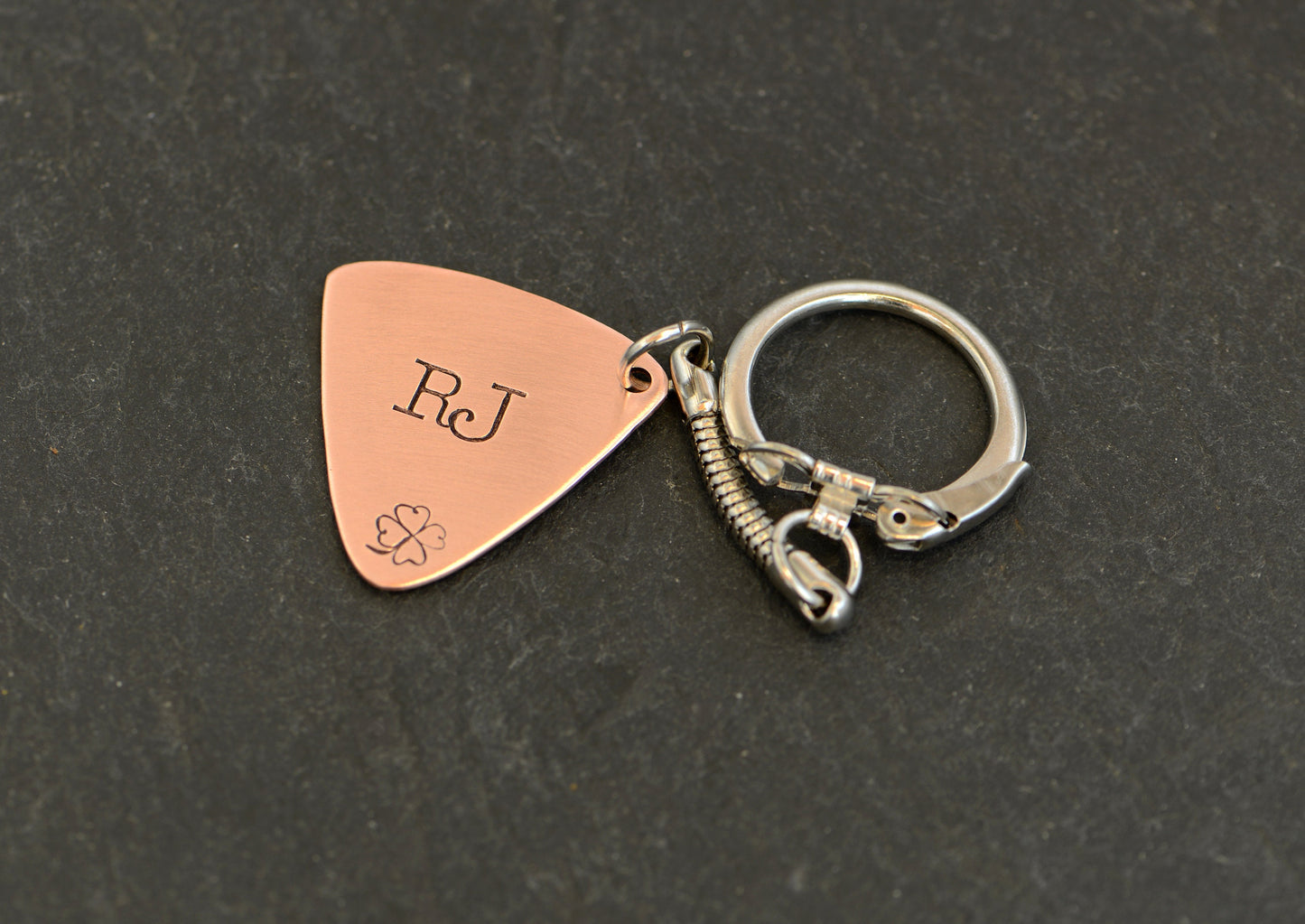 Personalized initials lottery ticket scratcher in copper