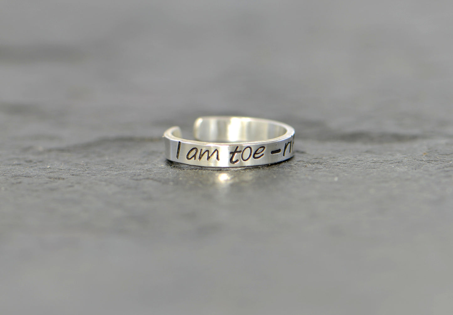 I am toe-riffic sterling silver toe ring