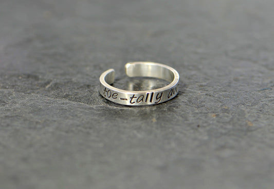 Sterling silver toetally awesome toe ring