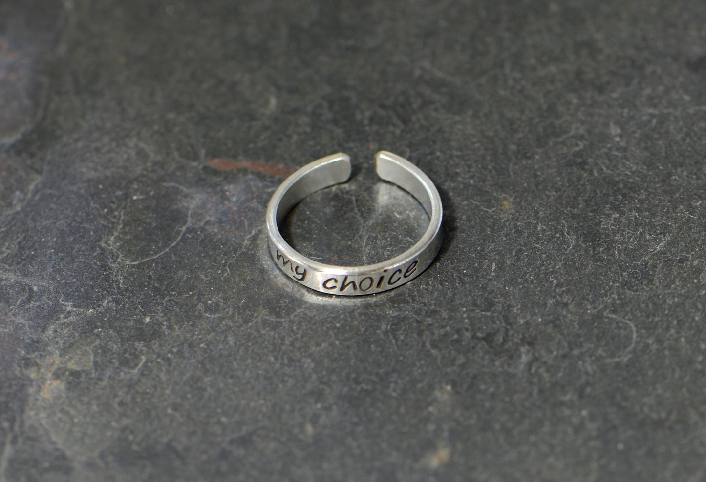 Sterling silver toe ring with my choice