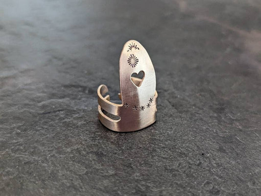 bronze finger pick for banjo - Ukulele and more - playable finger pick - bronze anniversary gift or just because - NicisPicks