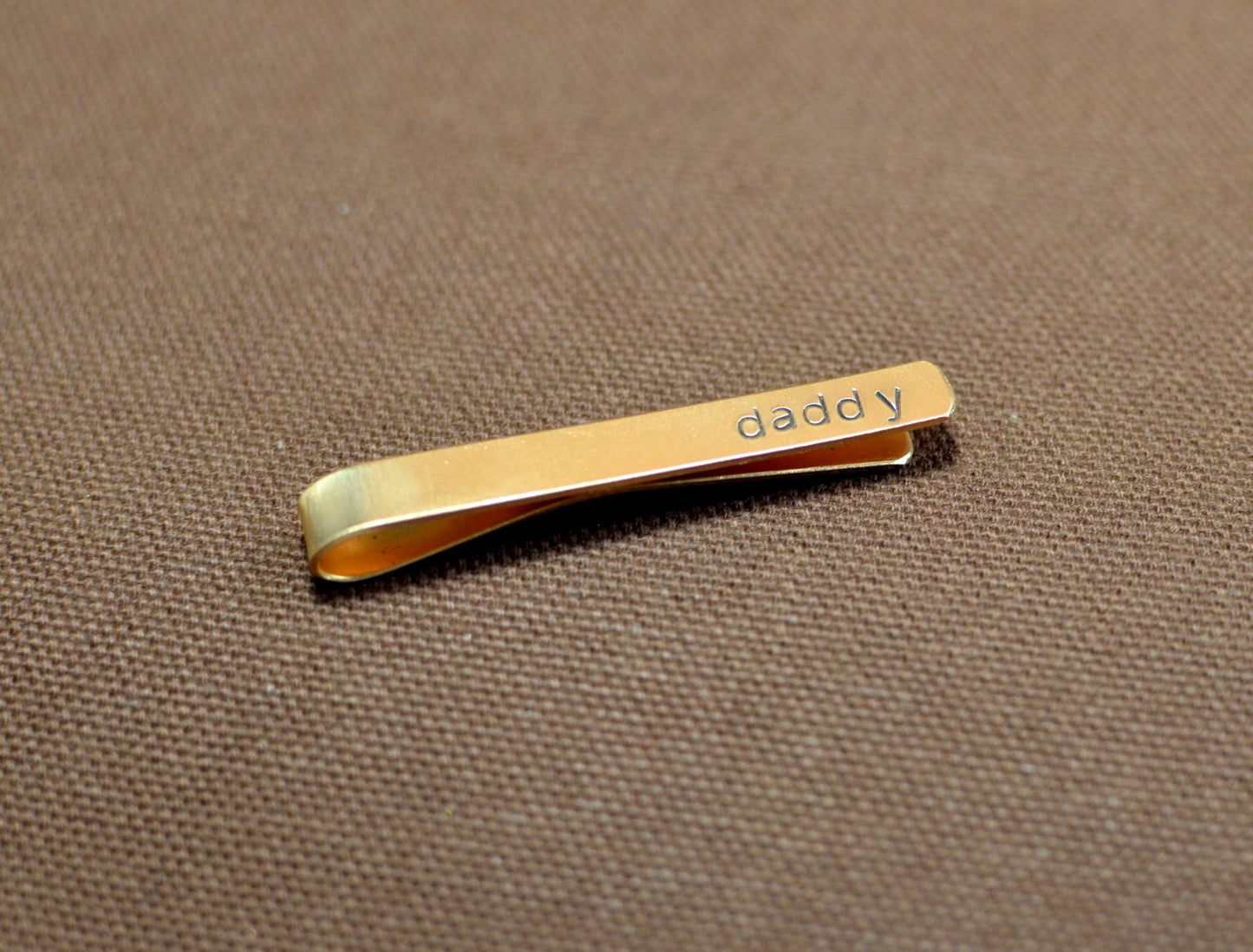 Solid 14K gold tie bar handmade for a special dad