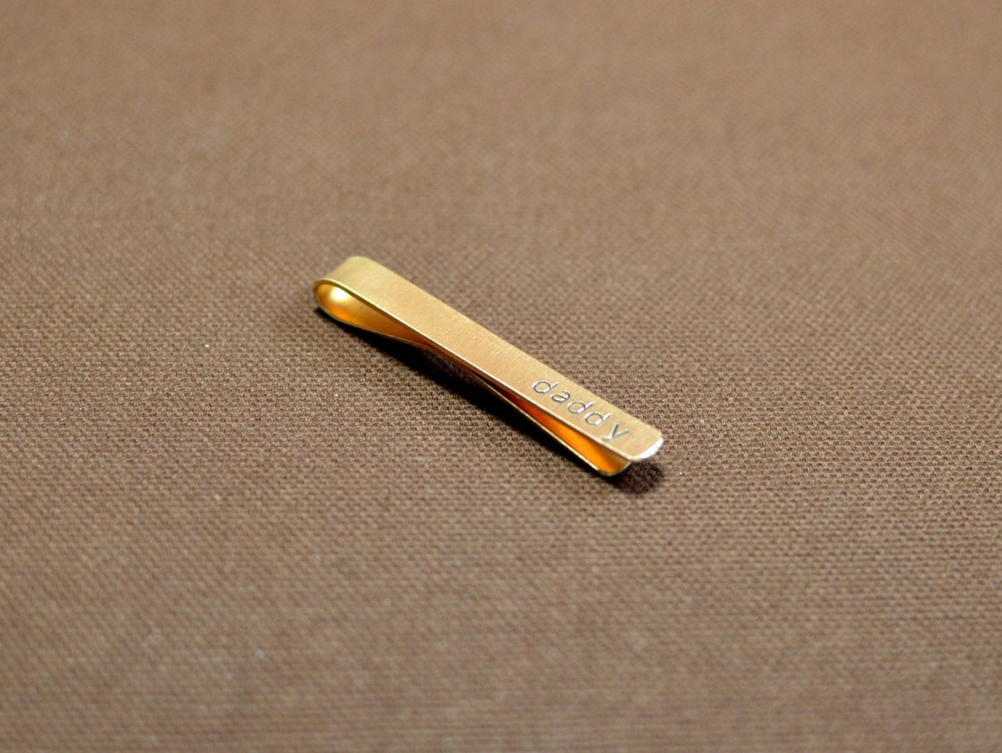Solid 14K gold tie bar handmade for a special dad