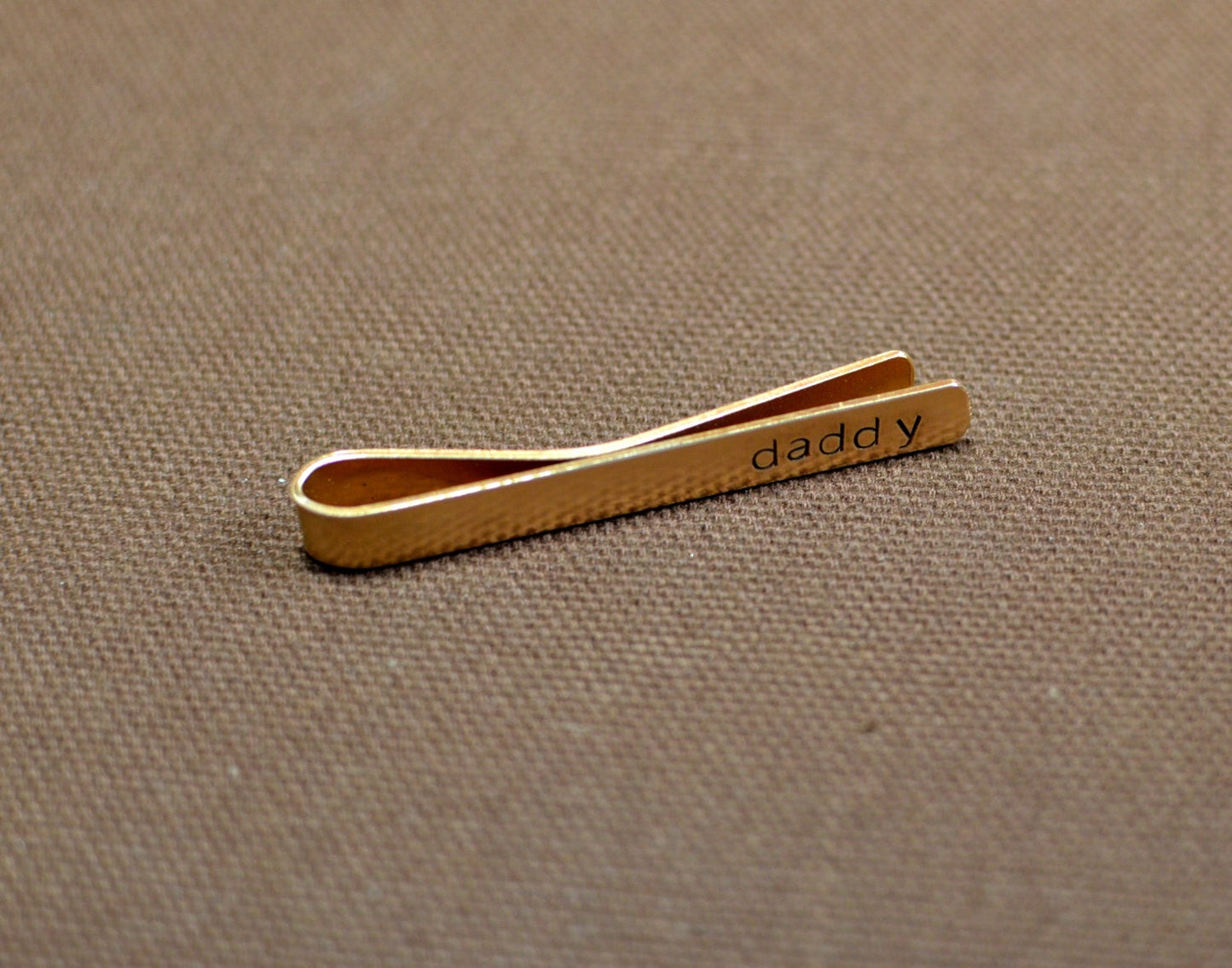 Solid 14K gold tie bar handmade for a special dad