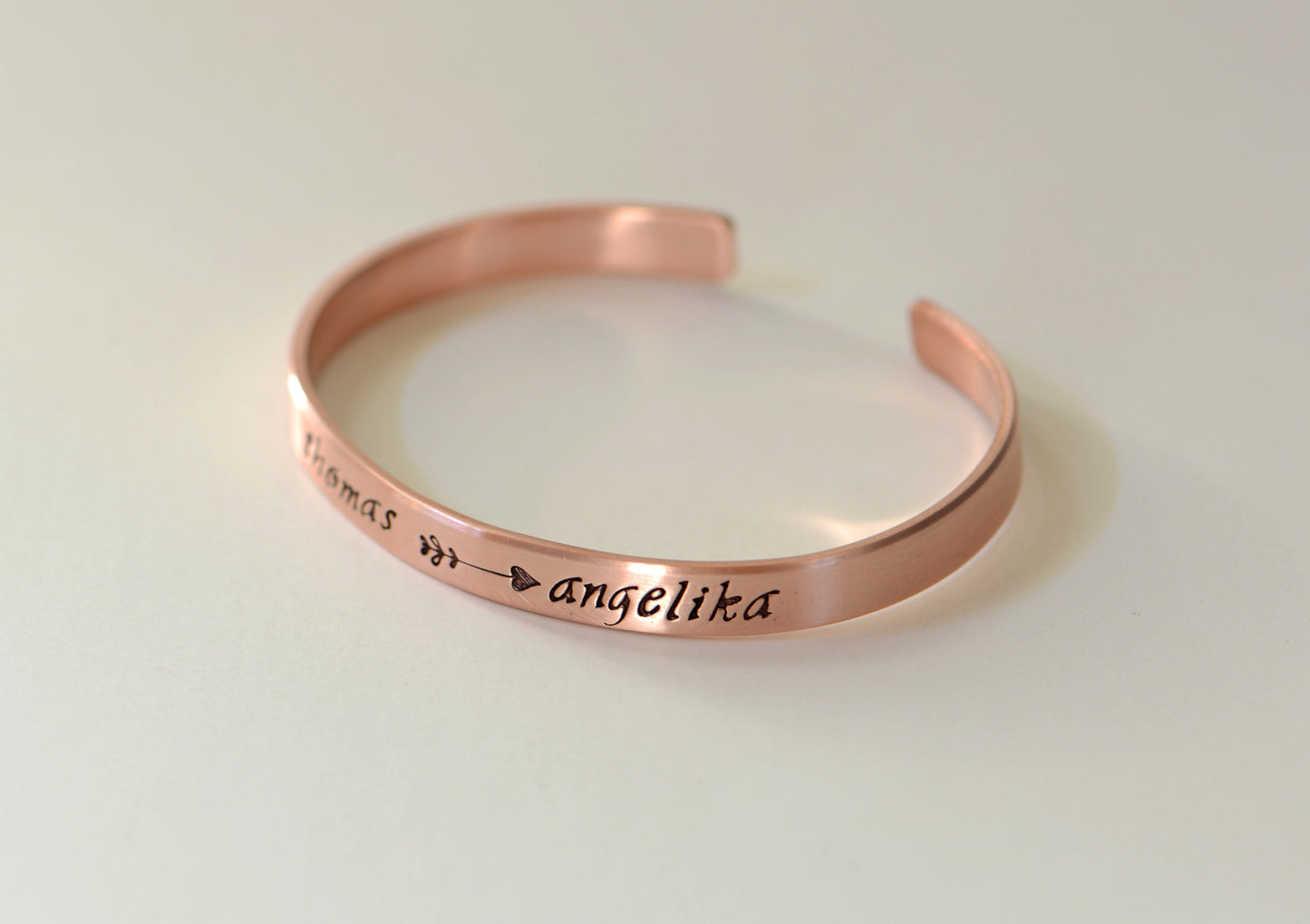 custom copper cuff bracelet for 7th anniversary or copper anniversary - copper gift