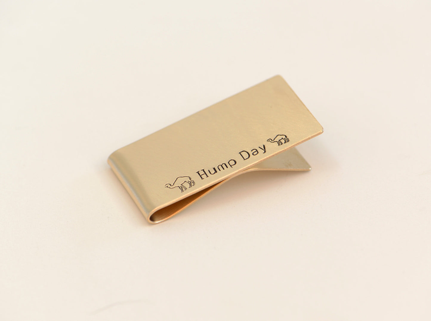 Hump day bronze money clip with camels - can be personalized