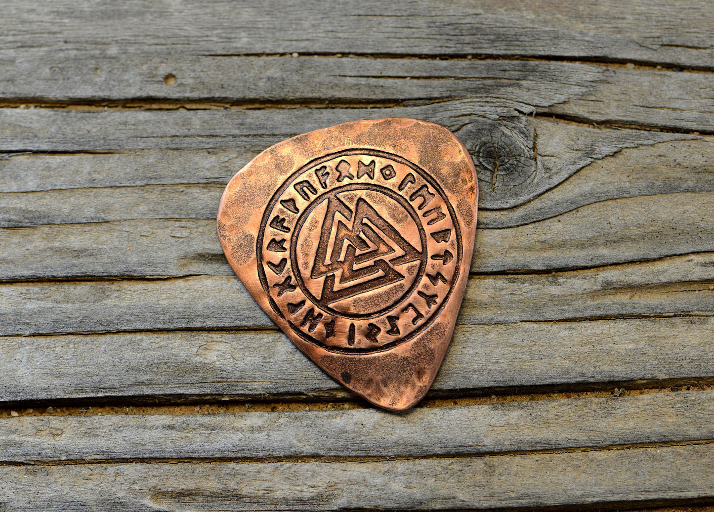 copper guitar pick - playable with the trifecta - signed guitar pick - NicisPicks