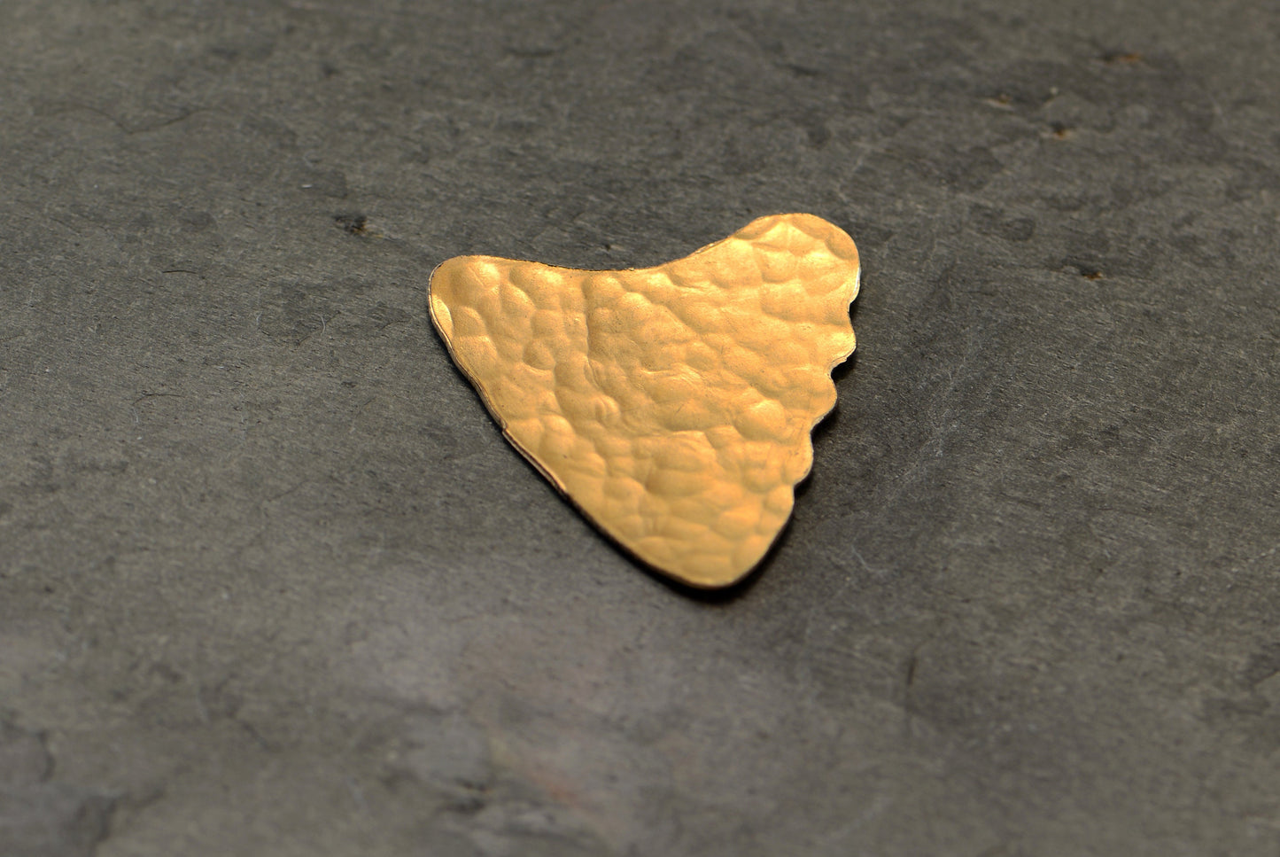 bronze shark tooth guitar pick - playable with horse